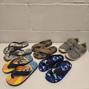 Kids Flip Flop & Plae Shoe Bundle, Size 12